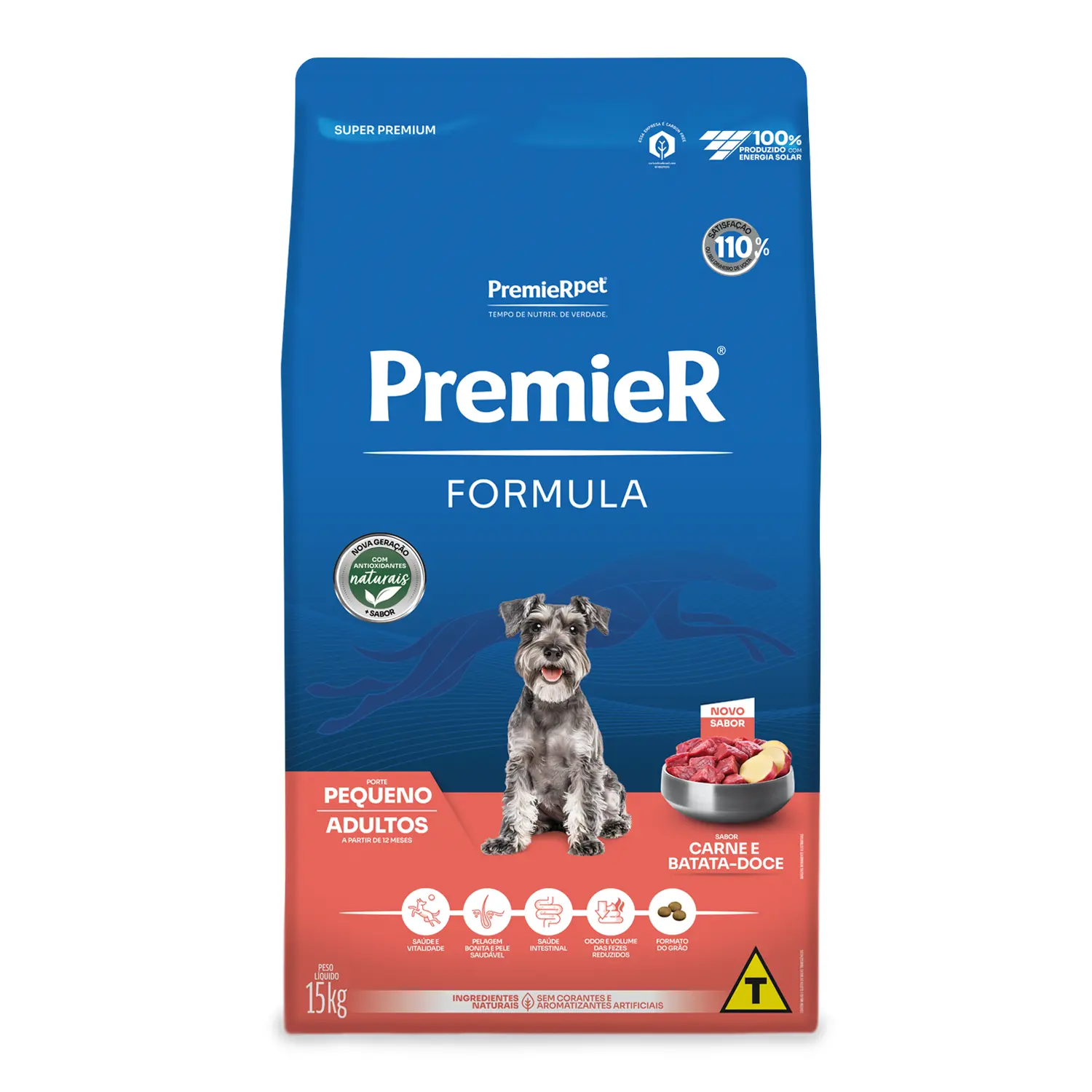 Ração Premier Formula Cães Adultos Raças Pequenas Carne e  Batata Doce